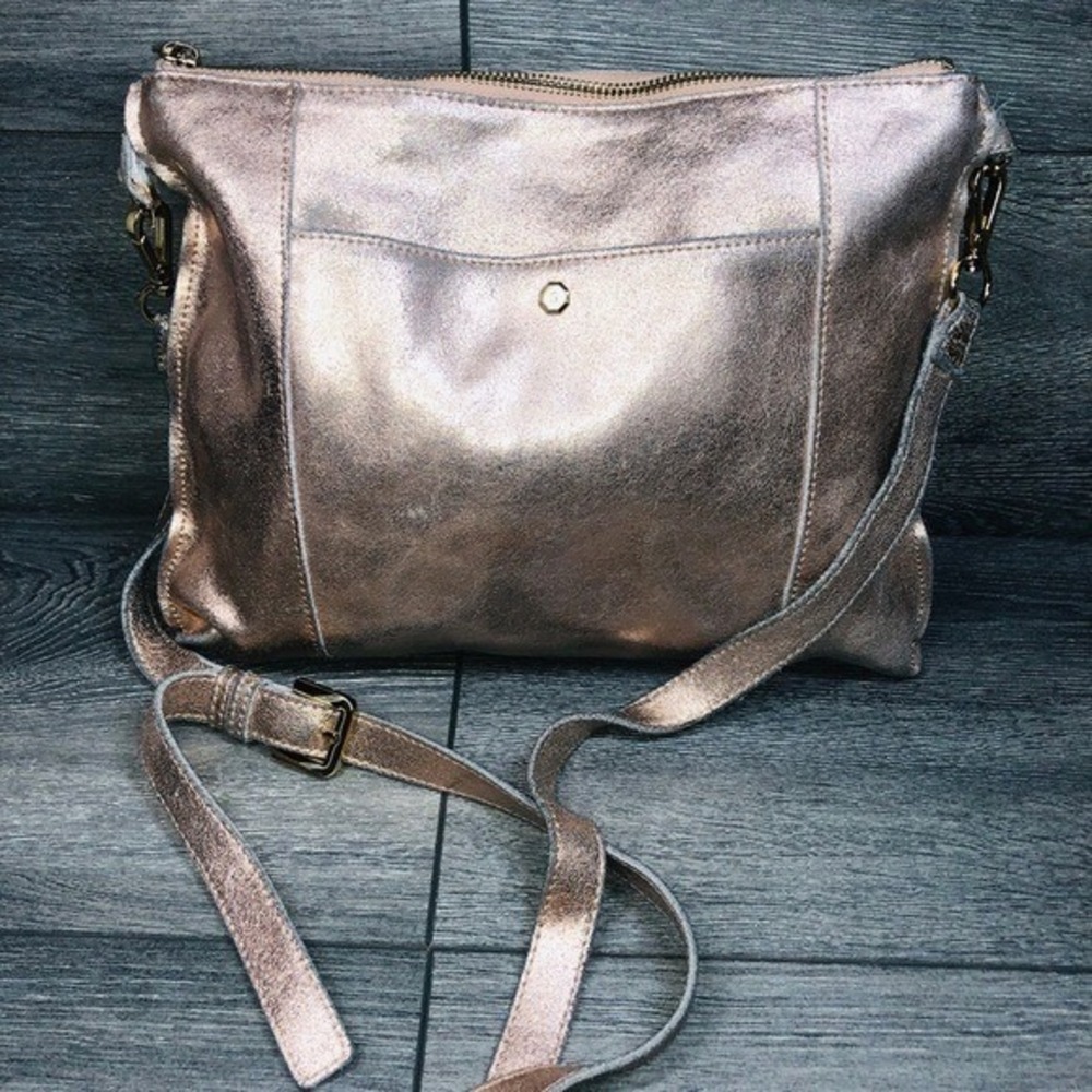 G.I.L.i crossbody metallic rose gold bag medium B000076
